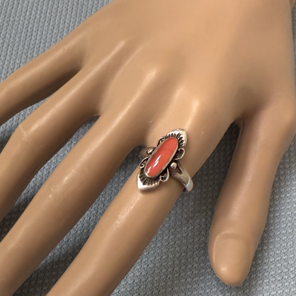 Vintage sterling silver Carnelian ring size 7